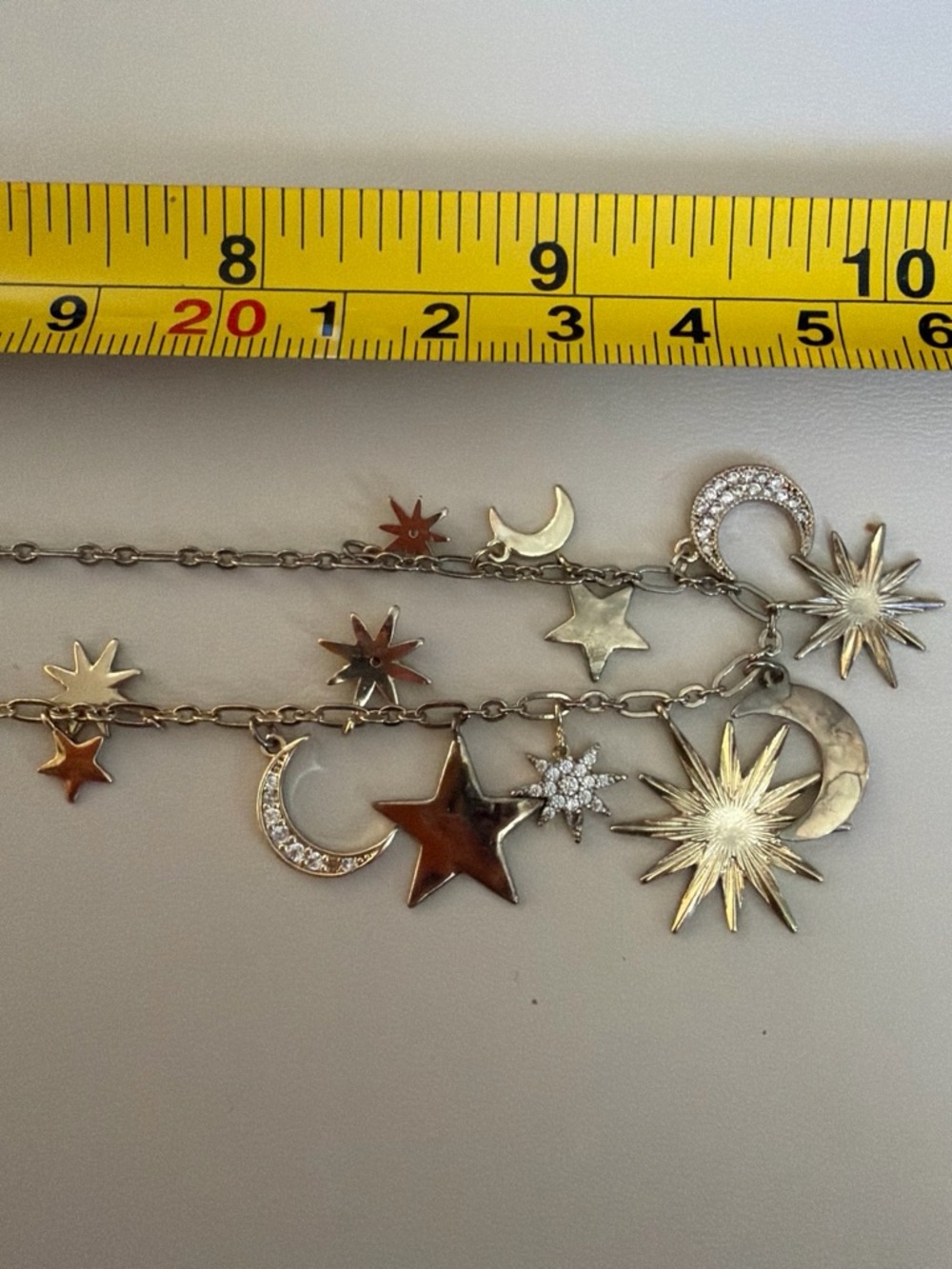 LOFT Mixed Metal Celestial Charm Necklace - Gold and Silver